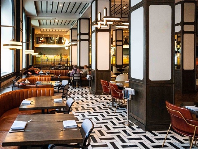 Interior of lounge in the Fairmont Palliser Hotel