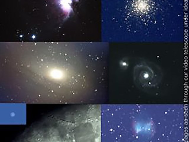 Screen-captures of live views as seen through our telescopes