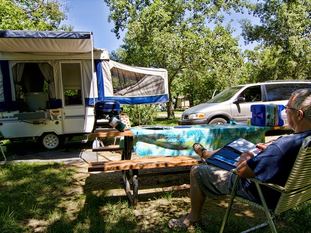 Campground comfort. Photo credit: John Novotny