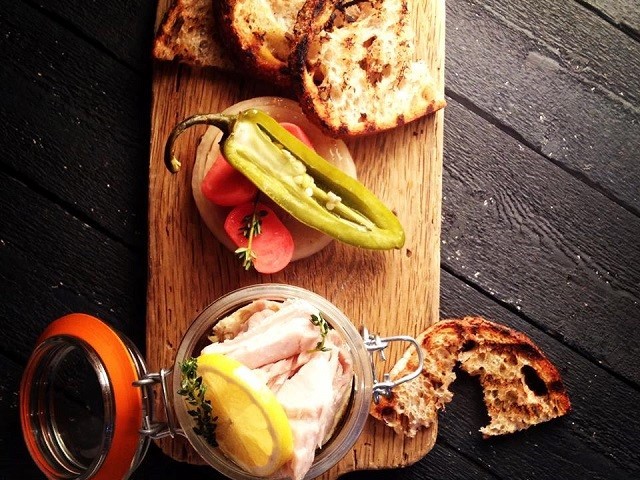 Close-up of food at Charcut Restaurant in Calgary | ''