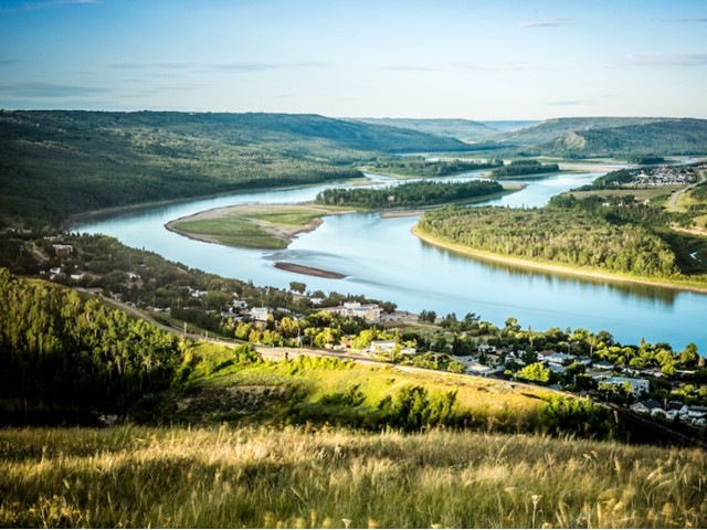 Breathtaking view of the Peace River Valley