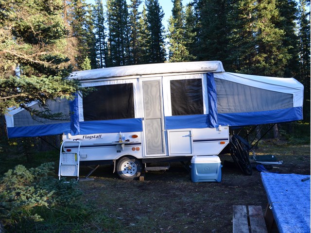Tent trailer camping